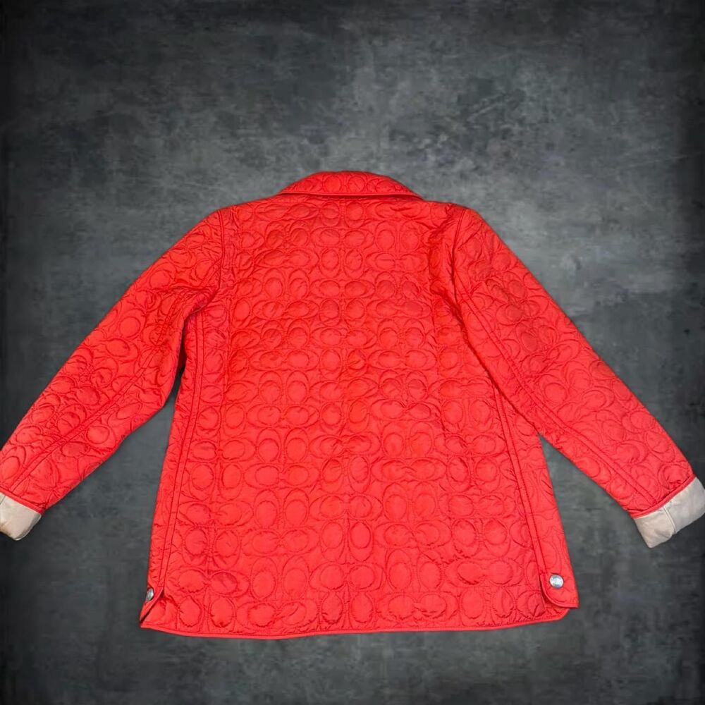 Coach Women's Orange and Red Jacket - Picture 6 of 6